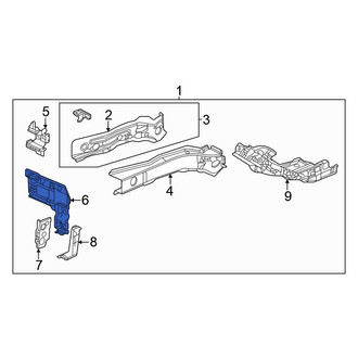 Honda OE - Front Left Frame Rail End