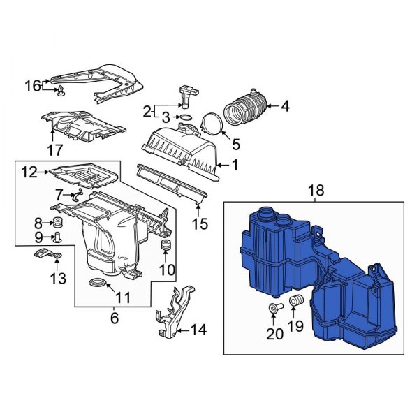 Honda OE 1723064SA01 Engine Air Intake Resonator