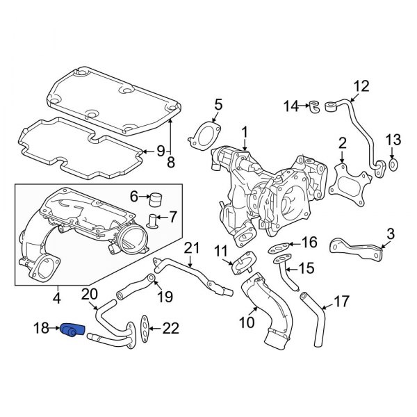 Turbocharger Coolant Line