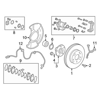 Honda OE - Front Suspension - Brake Components