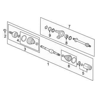 Honda OE - Front Suspension - Drive Axles