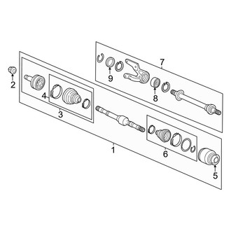 Honda OE - Front Suspension - Drive Axles (Type R)