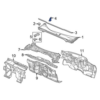 Honda OE - Front Left Hood Hinge Cover