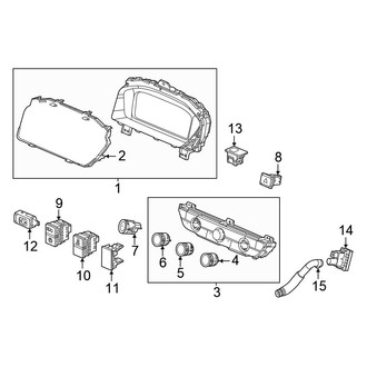 Honda OE - Instrument Panel - Cluster & Switches (Hatchback)