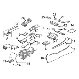 Honda OE - Center Console (Manual Top), (Hatchback Standard Tr)