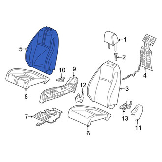 Honda OE - Front Left Seat Back Cushion Cover