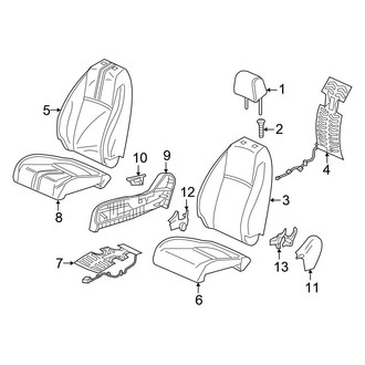 Honda OE - Seats & Tracks - Passenger Seat Components (W/O Power)