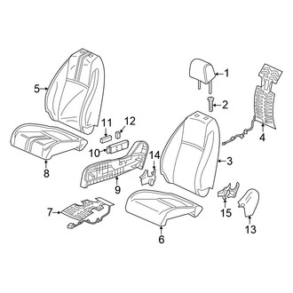 Honda OE - Seats & Tracks - Passenger Seat Components (With Power), (Hatchback)