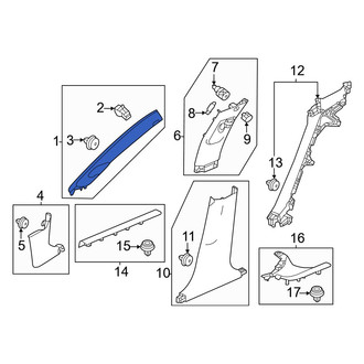 Honda OE - Right Body A-Pillar Trim Panel