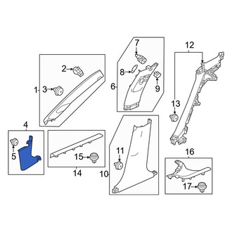 Honda OE - Left Kick Panel Trim