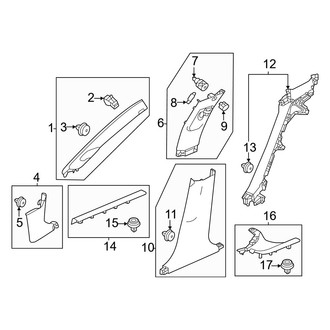 Honda OE - Pillars, Rocker & Floor - Interior Trim