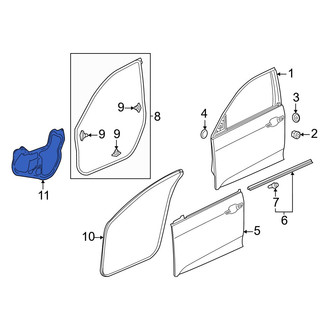 Honda OE - Front Right Door Water Deflector