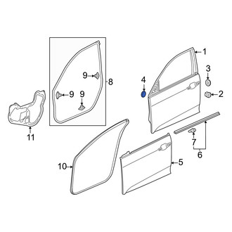 Honda OE - Rear Upper Door Shell Seal