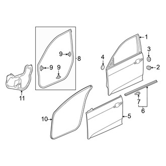 Honda OE - Front Door - Door & Components (Hatchback)