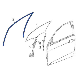 Honda OE - Front Right Window Channel
