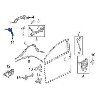 Honda OE - Front Left Door Lock Cylinder