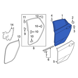 Honda OE - Rear Left Door Shell