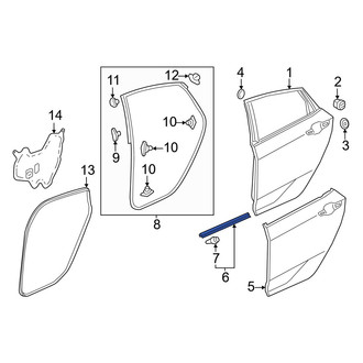 Honda OE - Front Door Shell Seal