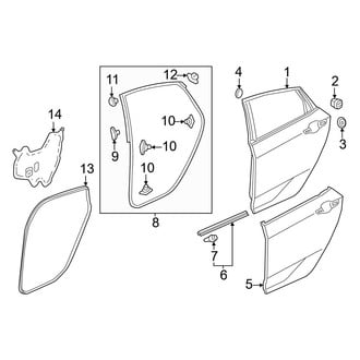 Honda OE - Rear Door - Door & Components (Hatchback)