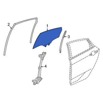 Honda OE - Front Left Door Glass