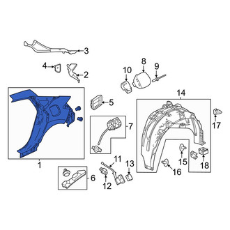 Honda OE - Rear Left Quarter Panel