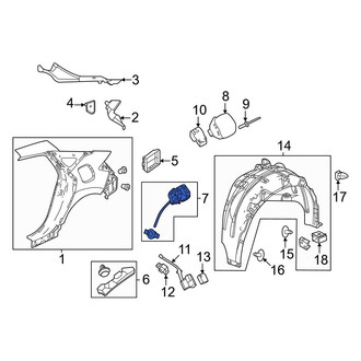 Honda OE - Rear Fuel Filler Housing