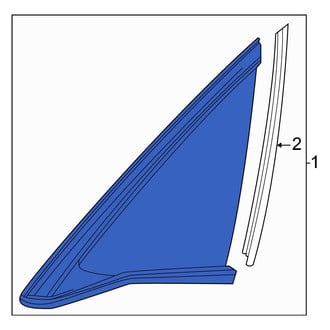 Honda OE - Rear Left Quarter Glass