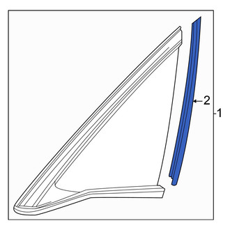 Honda OE - Left Quarter Glass Seal