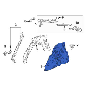 Honda OE - Rear Right Outer Wheel Housing Side Panel