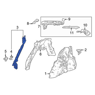 Honda OE - Left Inner Body C-Pillar