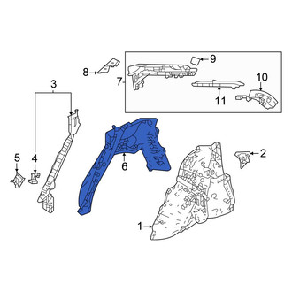 Honda OE - Rear Left Inner Wheel Housing Side Panel