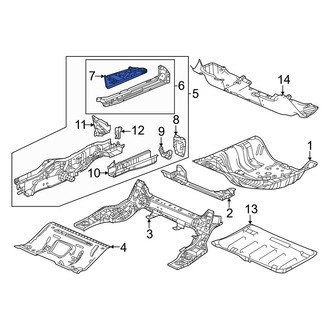 Honda OE - Rear Left Floor Side Rail Reinforcement