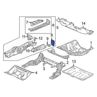 Honda OE - Left Bumper Impact Bar Bracket