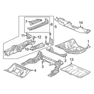 Honda OE - Rear Body & Floor - Floor & Rails (Hatchback)