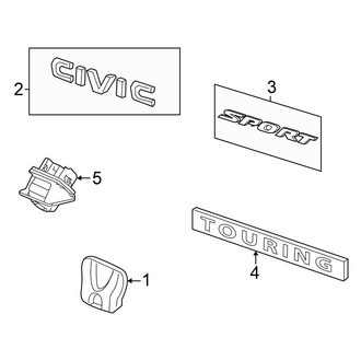 Honda OE - Lift Gate - Exterior Trim