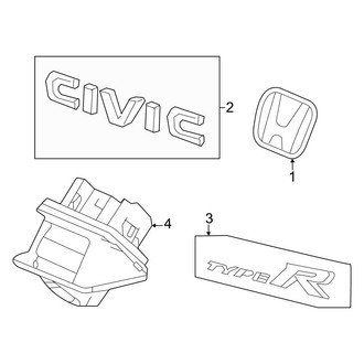 Honda OE - Lift Gate - Exterior Trim (Type R)