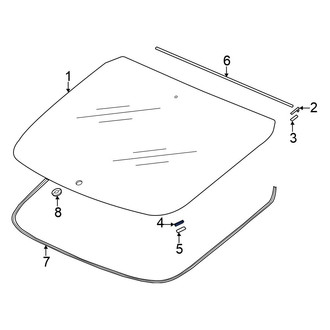 Honda OE - Lower Back Glass Clip
