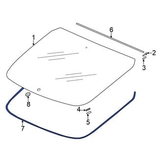 Honda OE - Liftgate Glass Seal