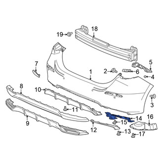 Honda OE - Left Bumper Molding Bracket