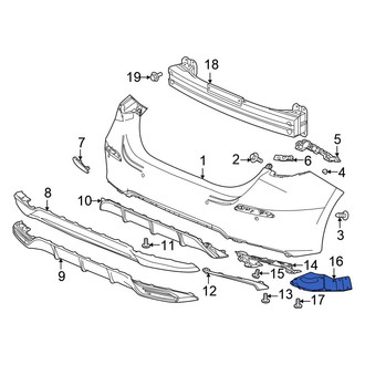 Honda OE - Rear Right Bumper Cover Insulator