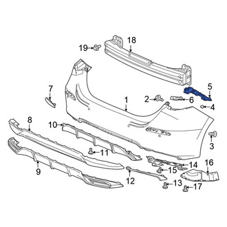 Honda OE - Rear Left Bumper Guide