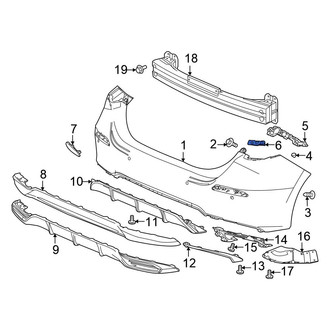 Honda OE - Rear Left Bumper Cover Bracket