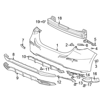 Honda OE - Rear Bumper - Bumper & Components