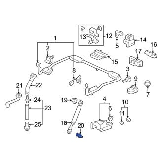 Honda OE - Rear Lower Convertible Top Stowage Compartment Drain Hose