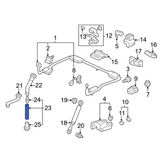 Honda OE - Rear Lower Convertible Top Stowage Compartment Drain Hose