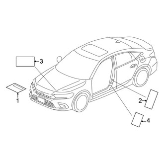 Honda OE - Information Labels - Labels (Sedan 1.5L)