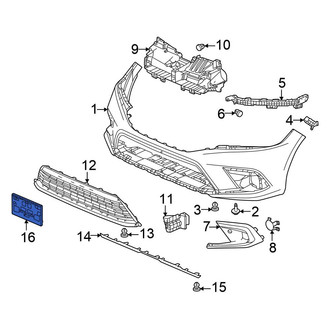 Honda OE - Front License Plate Bracket