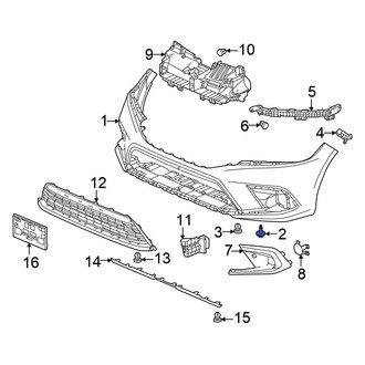 Honda OE - Center Radiator Support Splash Shield Bolt