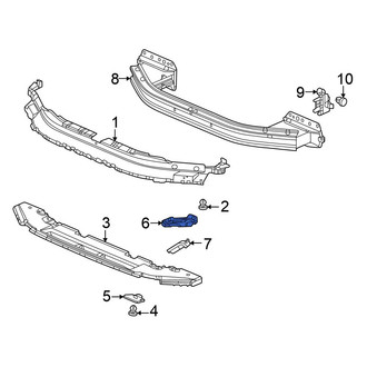 Honda OE - Front Left Bumper Cover Support Rail Bracket