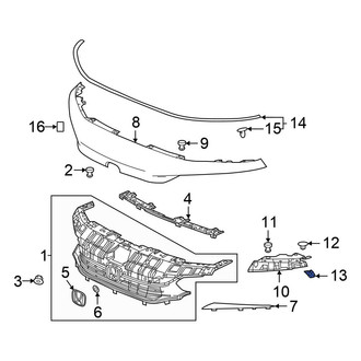 Honda OE - Front Left Lower Bumper Cover Spacer Panel Bracket